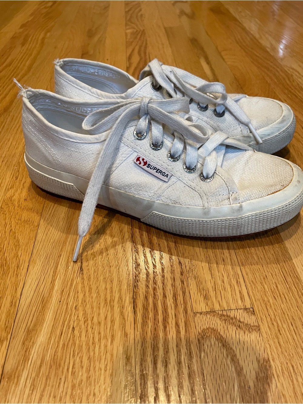 Superga Canvas Low-Top Sneaker in Cream